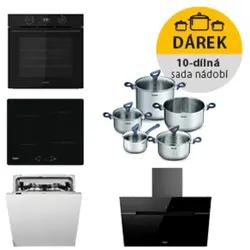 Whirlpool Backofen OMK58CU1SB + Induktionskochfeld WSQ7360NE + Dunstabzugshaube WHVP62FLTSK + Geschirrspüler WIC3C26F