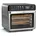 AirGlaze Digital Colour Heißluftfritteuse 34 L 2200 W 19 Programme Drehspieß Touch Display 40-350 C Pizzastein Grillroste Edelstahl Doppelt Verglaste Tür Schwarz