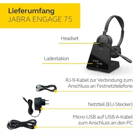JABRA Engage 75 Stereo mit Ladestation