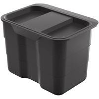 NINKA Einhänge-Abfallbehälter bioBin Kunststoff dunkelgrau