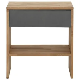 Home Affaire Nachttisch HOME AFFAIRE "Vinton", grau (steel, natur, natur), B:60cm H:65,5cm T:42cm, Tische, Nachttisch
