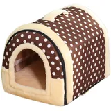 Pevfeciy Hundehöhle Hundehaus kleine Hunde Hundehaus drinnen Indoor, Hundehütte Stoff, Katzenhaus Winterfest, Kuschelhöhle Hund, Schlafhaus Haustierhaus zuhause,7,L