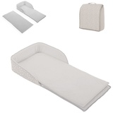 KIKKABOO 2 in 1 Tragbares Bett Mit Viskoelastischen Schaumstoffpunkten - Beige - One Size