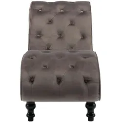 vidaXL Chaiselongue Grau Samt