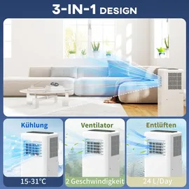 Homcom Mobile Klimaanlage 2,6 kW 9000 BTU mobil