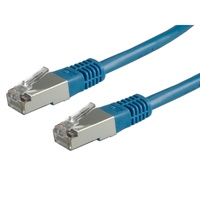 VALUE 21.99.1374 RJ45 Netzwerkkabel, Patchkabel Kat.6 (Class E) S/FTP (PiMF), Blau 7 m