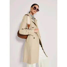 Madeleine Trenchcoat MADELEINE "Trenchcoat Eleganter gefütterter Zweireiher", Damen, Gr. 44, beige (cappuccino), Obermaterial: 80% Polyester PES. 20% Viskose CV., Modern, Mäntel, Trench Longform