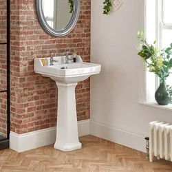 Traditionelles Säulenwaschbecken | Größe und Anzahl an Hahnlöchern wählbar – Richmond