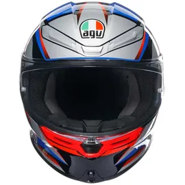 AGV K6 S Slashcut Integralhelm - Schwarz/Silber/Blau/Rot / S