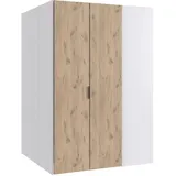 Boxxx Begehbarer Eckschrank Weiß, Eichefarben - 135.2x197x127 cm