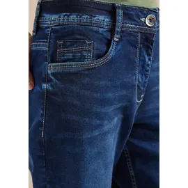 Cecil 3/4 Wide Leg Jeans, mid Blue used wash), 29 - 29W / 22L