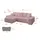 altdecor Ecksofa Cord 2-Sitzer Rosa
