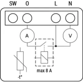Shelly Relais 1PM Mini Gen4, 8 A, WLAN, Bluetooth, rot, 1 Stück