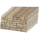IZODEKOR Wandverkleidung Steinoptik Styropor 3D Wandpaneele - Verblender Steinoptik für Küche, Badezimmer, Balkon, Schlafzimmer, Wohnzimmer, Küchenrückwand und Teras | Antike Spuren, 10 Paneele