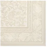 Papstar 20 Servietten "ROYAL Collection" 1/4-Falz 40 cm x 40 cm champagner Ornaments