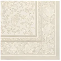 Papstar 20 Servietten "ROYAL Collection" 1/4-Falz 40 cm x 40 cm champagner Ornaments