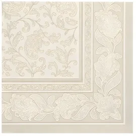 Papstar 20 Servietten "ROYAL Collection" 1/4-Falz 40 cm x 40 cm champagner Ornaments