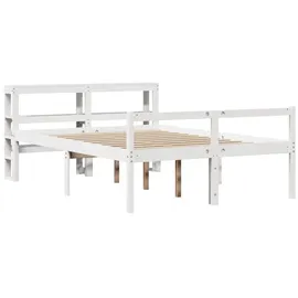 vidaXL Seniorenbett mit Kopfteil ohne Matratze Weiß 160x200 cm
