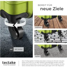 Tectake Hartschalen-Trolley 4-Rollen 76 cm / 106 l grün