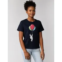 wat? APPAREL T-Shirt Little Balloon Astronaut in Dunkelblau | Gr.: 44