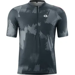 Radtrikot GONSO "VEDELLO", Herren, Gr. XXL, grau (anthrazit), 92% Polyester (Recycelt), 8% Elasthan, Rundhals, Kurzarm, Trikots, Herren MTB-Radshirt kurzarm, leichtes Fahrradtrikot, Funktionsshirt