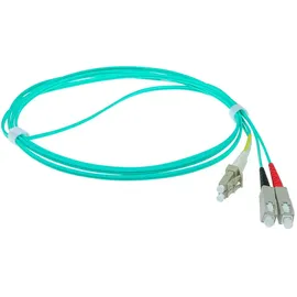 Act RL8622 Glasfaser Patchkabel duplex with LC and SC connectors (22 m), 2x 2x Aqua-Farbe