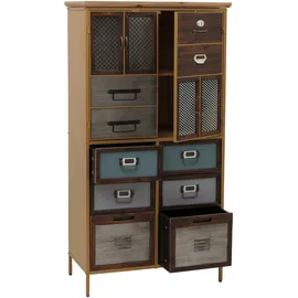 Mendler Apothekerkommode 136 x 73 x 35 cm Blau