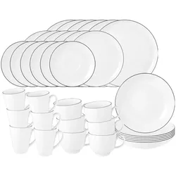 Seltmann Weiden Lido Black Line Komplett-Service 36-teilig