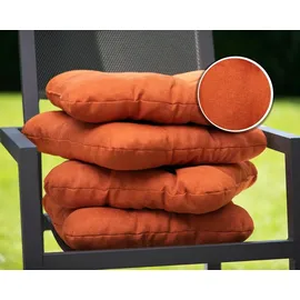 sunnypillow Stuhlkissen 45 x 45 x 8 cm orange 4-tlg.