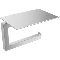 Papierrollenhalter System 900 Q mit Ablage (Ausführung: Papierrollenhalter Hewi System 900 Q mit Ablage chrom)