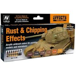 Rust & Chipping Effects | 8 Vallejo Model Air Airbrush Farben Set