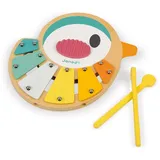 Janod - Pure Xylophon ‘Vogel’ - Musikalisches Holzspielzeug - Musikspielzeug in der Form eines Vogels - 6 Klangstäbe, Trendiges Design, Farben auf Wasserbasis - Babyspielzeug ab 1 Jahr, J05163
