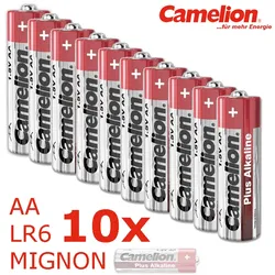 10 x Batterie Mignon AA LR6 1,5V PLUS Alkaline - Leistung auf Dauer - CAMELION