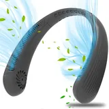 Tragbarer Halsventilator, Leiser Usb-ventilator Ohne Flügel, Nackenventilator, Nackenkühler (schwarz)