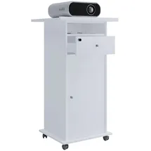 VCM Beamer-Stand Neta mit Tür weiß