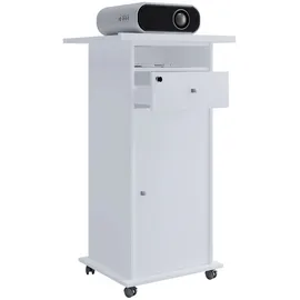 VCM Beamer-Stand Neta mit Tür weiß