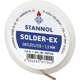 Stannol Solder Ex Entlötlitze Länge 1.6m Breite 1.0mm Flussmittel getränkt