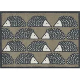 Wash+Dry FUßMATTE Spike, Braun, Textil, Tier, rechteckig, 60x85 cm Oeko-Tex® Standard 100, schmutzabweisend, für Fußbodenheizung geeignet, rutschhemmend, pflegeleicht, Teppiche , Böden, Fuß , Stufenmatten, Fußmatten