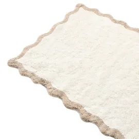 Beliani Badteppich Beige/Braun 150 x 80 cm