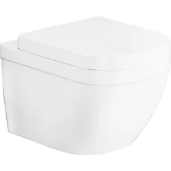 Wand-Tiefspül-WC Euro Keramik, spülrandlos (Ausführung: Wand-Tiefspül-WC Grohe Euro 374x631x540 mm spülrandlos Keramik weiß)
