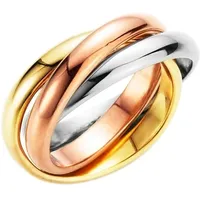 FIRETTI Fingerring »Schmuck Geschenk 3-fach verschlungen, tricolor«, rosegold
