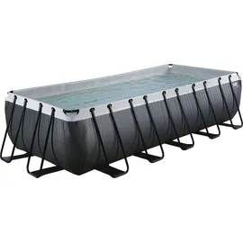 EXIT TOYS Black Leather Pool 540 x 250 x 122 cm schwarz inkl.Sandfilteranlage