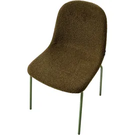 Beliani Konferenzstuhl Bouclé grün 2er Set