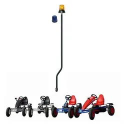 BERG Gokart Rundumlicht blaue und orange Kappe auf Stange zu XL Rahmen
