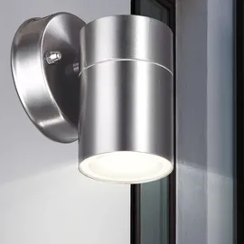 Harms Import Design Wand Lampe Fassaden Außen Beleuchtung Edelstahl Garten Down Strahler Leuchte