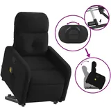 vidaXL Massagesessel mit Aufstehhilfe Polyester 144 x 77,5 x 0 cm Schwarz