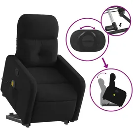 vidaXL Massagesessel mit Aufstehhilfe Polyester 144 x 77,5 x 0 cm Schwarz