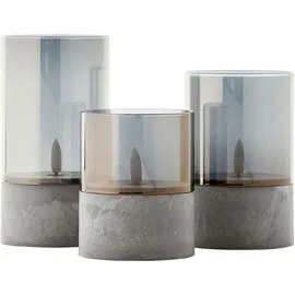 Brilliant Bougie LED-Kerzen 3 St. grau