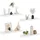 vidaXL Wandregal 40 x 9 x 3 cm Weiß