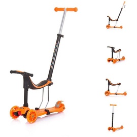 Chipolino Kinderroller 3 in 1 Multi Plus 3 Räder, Laufrad, Roller, LED-Lichter orange
